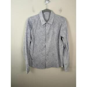 Lululemon Airing Easy Shirt Performance Long Sleeve Grey Granite Marbled XL‎